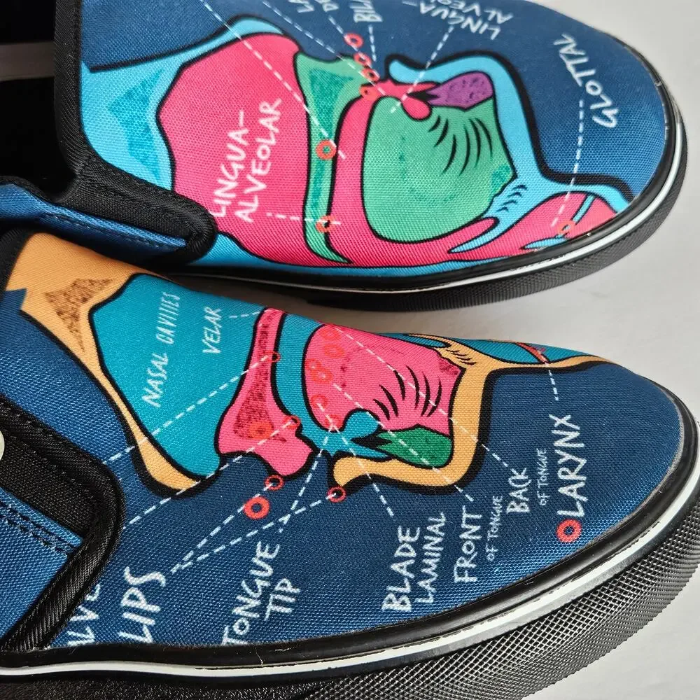 Groove Bags Speech Therapy Vocal Tracts Slip On Sneaker Women's 10 Men's 8